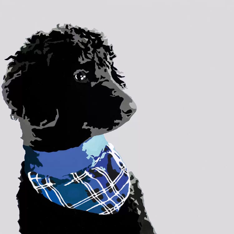 Standard Black Poodle III by Julie Ahmad wall art