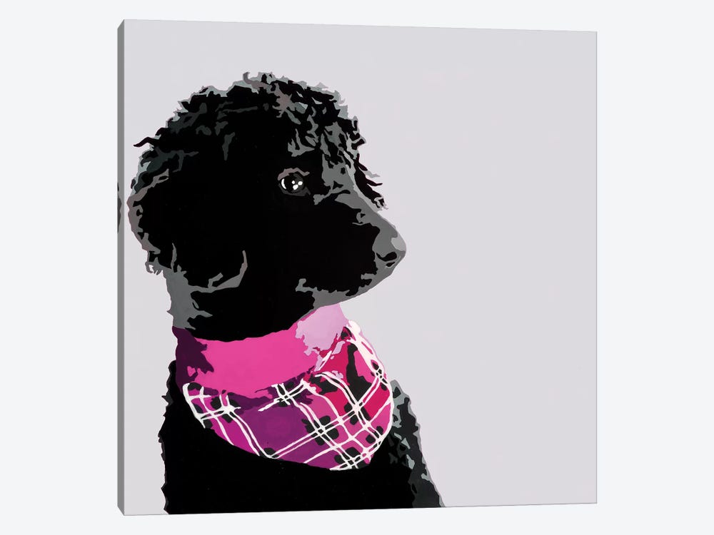 Standard Black Poodle IV by Julie Ahmad 1-piece Art Print