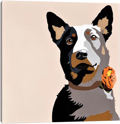 Jasper Orange Canvas Art Print - German Shepherd Art