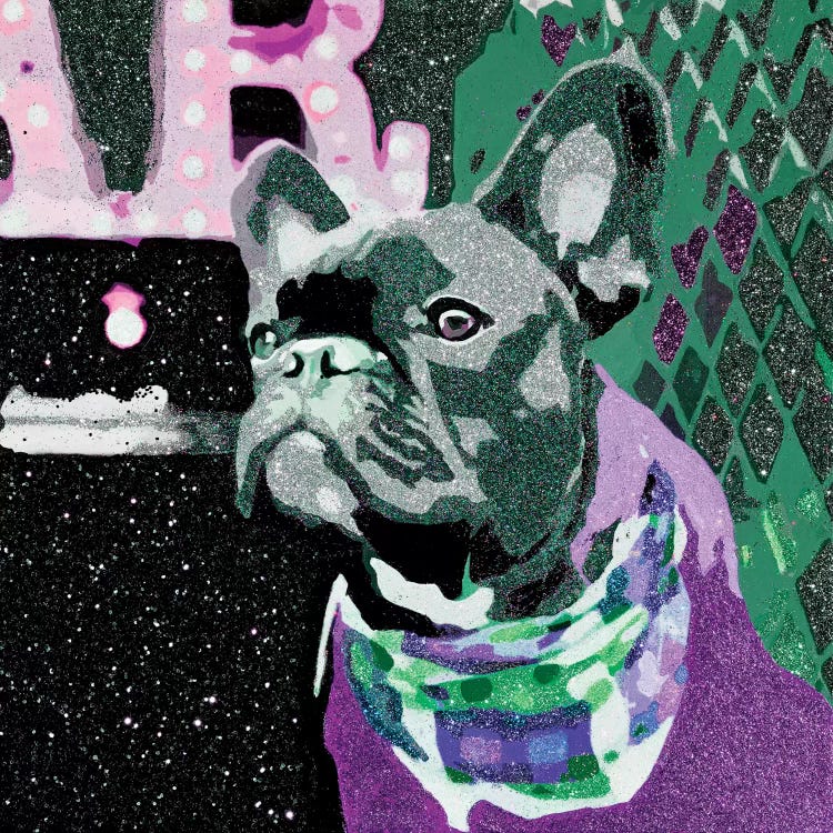 Biggie In Purple by Julie Ahmad wall art