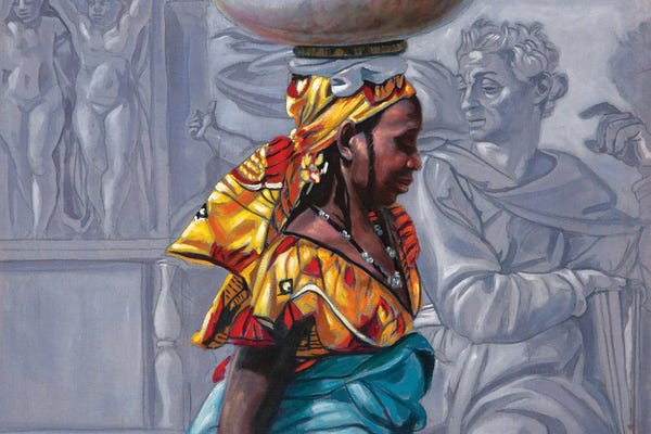 Modern Muses & Statues: Concetto Spaziale Attese II by Ali Hassoun