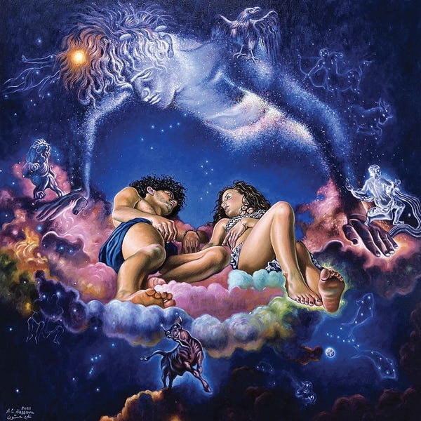 Psychedelic Dreamscapes: Dream Of An Hermetic Nebula In A Summer Night by Ali Hassoun