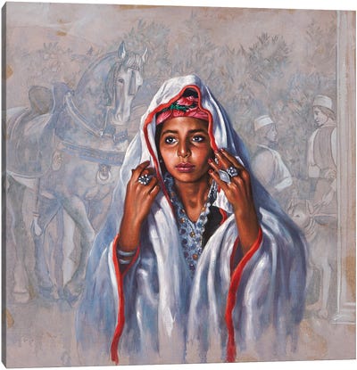 Aisha The Young Bride Canvas Art Print - Middle Eastern Décor