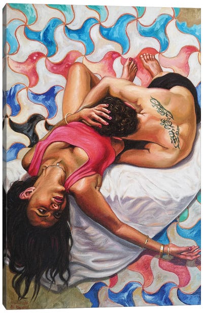 Lovers II Canvas Art Print - Ali Hassoun