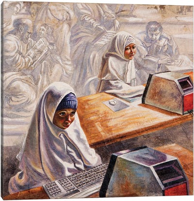 Madrasat Milano I Canvas Art Print - Middle Eastern Décor