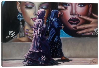 Pop Girls III Canvas Art Print - Ali Hassoun