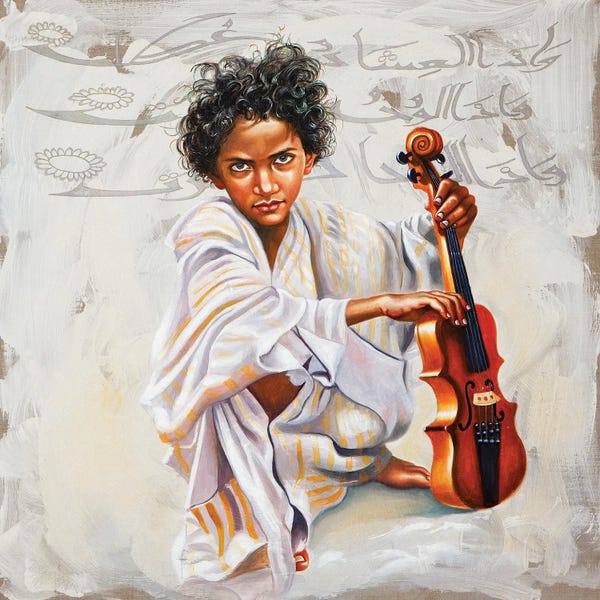 Middle Eastern Décor: The Violin Player by Ali Hassoun