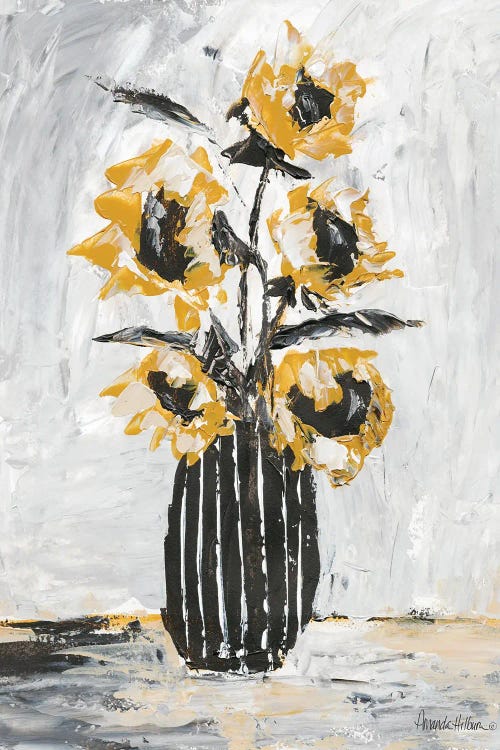 Sunflowers and Stripes I