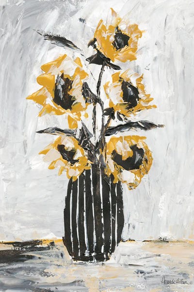 Stripes: Sunflowers and Stripes I by Amanda Hilburn