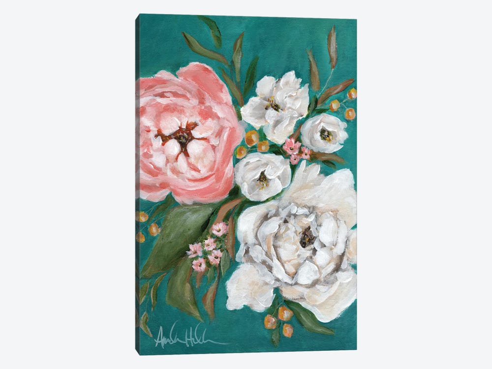 Spring Blossoms and Peonies by Amanda Hilburn 1-piece Canvas Wall Art
