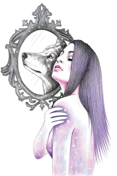 Mirroring by Andrea Hrnjak framed canvas print