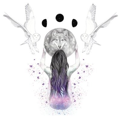 Lunar by Andrea Hrnjak framed canvas print