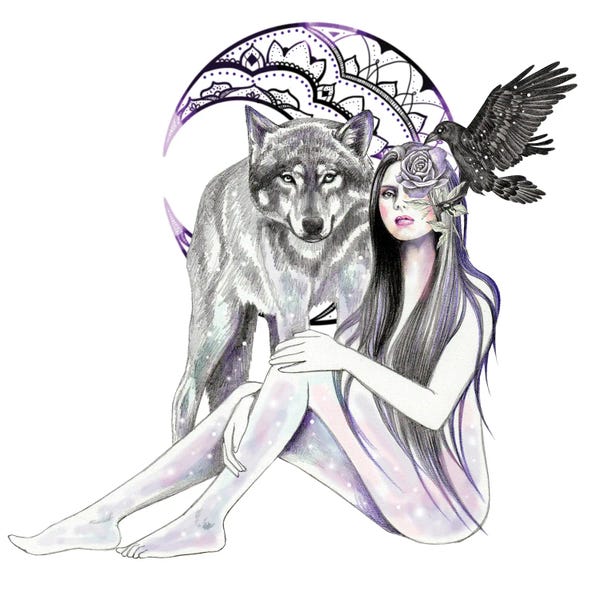 Wolves: Moon Mandala by Andrea Hrnjak