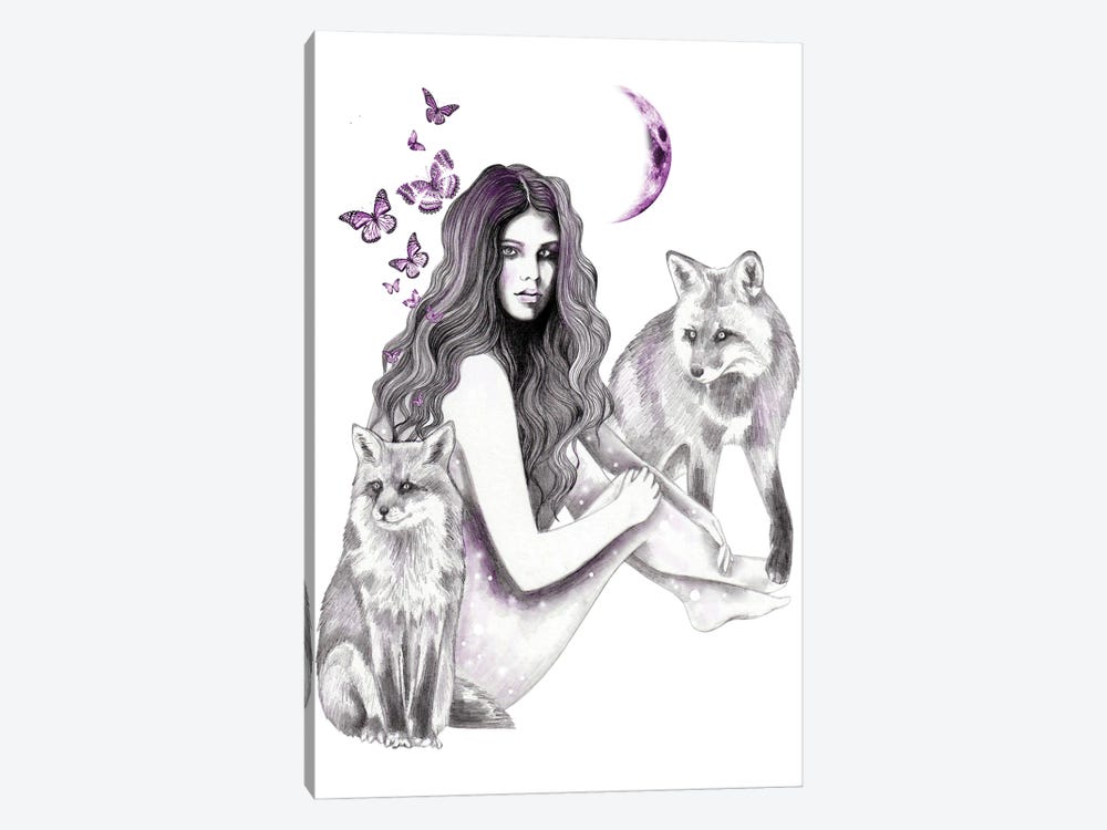 Foxes by Andrea Hrnjak 1-piece Art Print
