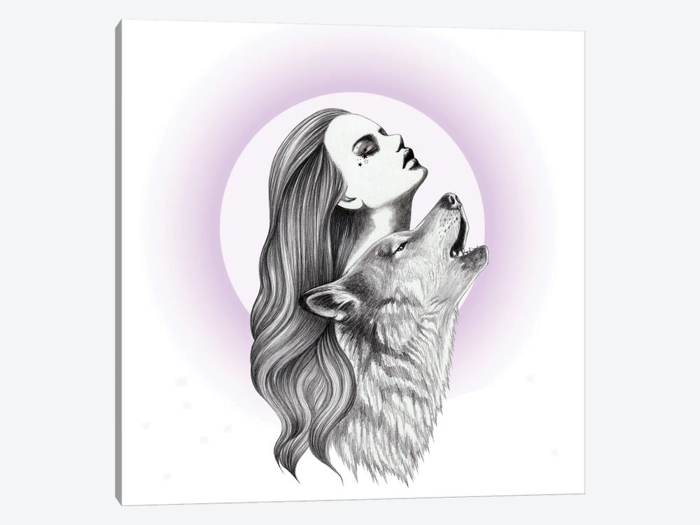 Howling by Andrea Hrnjak 1-piece Canvas Print
