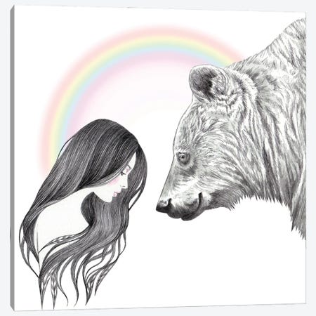 She Bear Canvas Print #AHR118} by Andrea Hrnjak Art Print