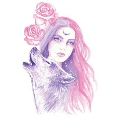 Wild Roses by Andrea Hrnjak framed canvas print