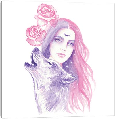 Wild Roses Canvas Art Print - Andrea Hrnjak