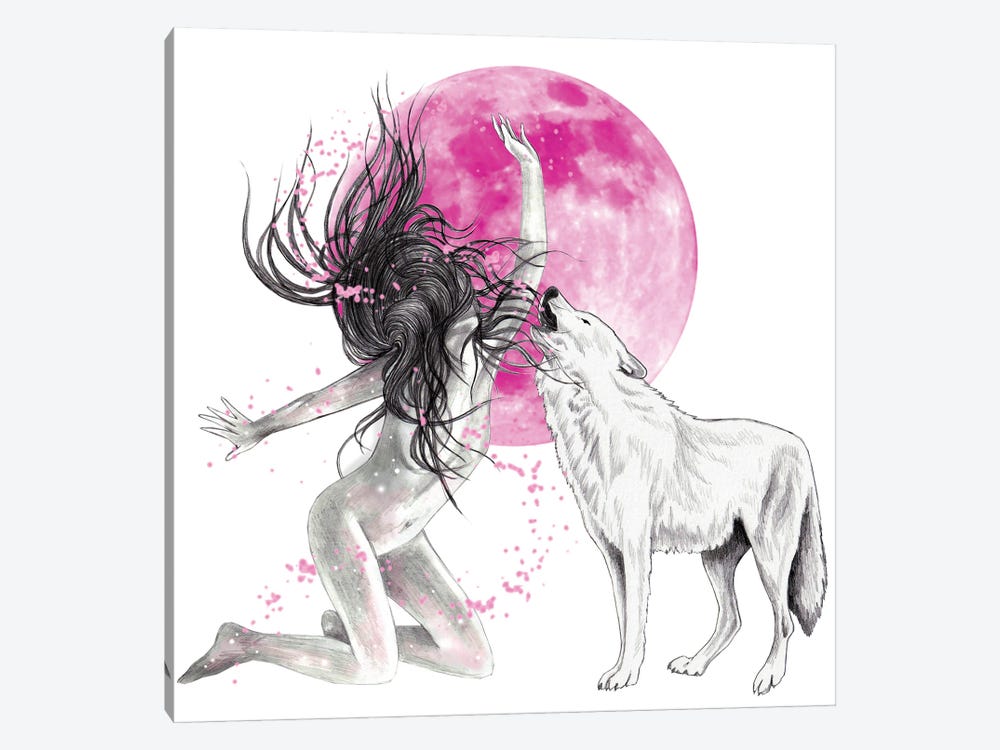 Strawberry Moon by Andrea Hrnjak 1-piece Canvas Artwork