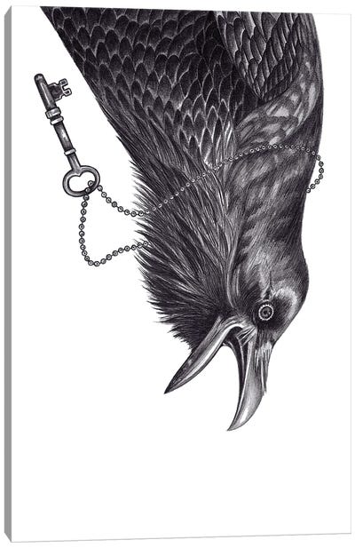 Secret Key Canvas Art Print - Raven Art