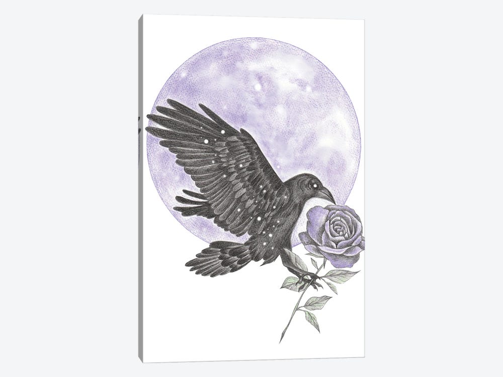 Raven Moon by Andrea Hrnjak 1-piece Canvas Print