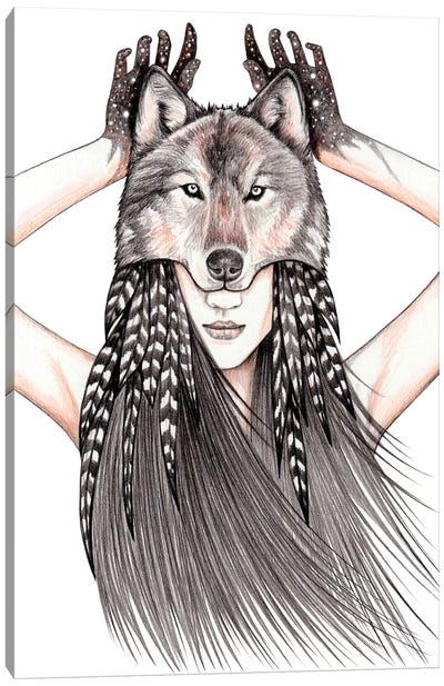 Feral Heart Canvas Art Print - Wolf Art