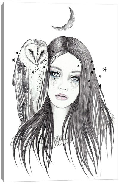 Barn Owl Canvas Art Print - Andrea Hrnjak