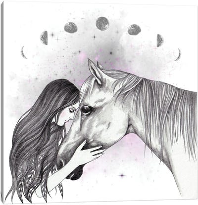 Horse And I Canvas Art Print - Andrea Hrnjak