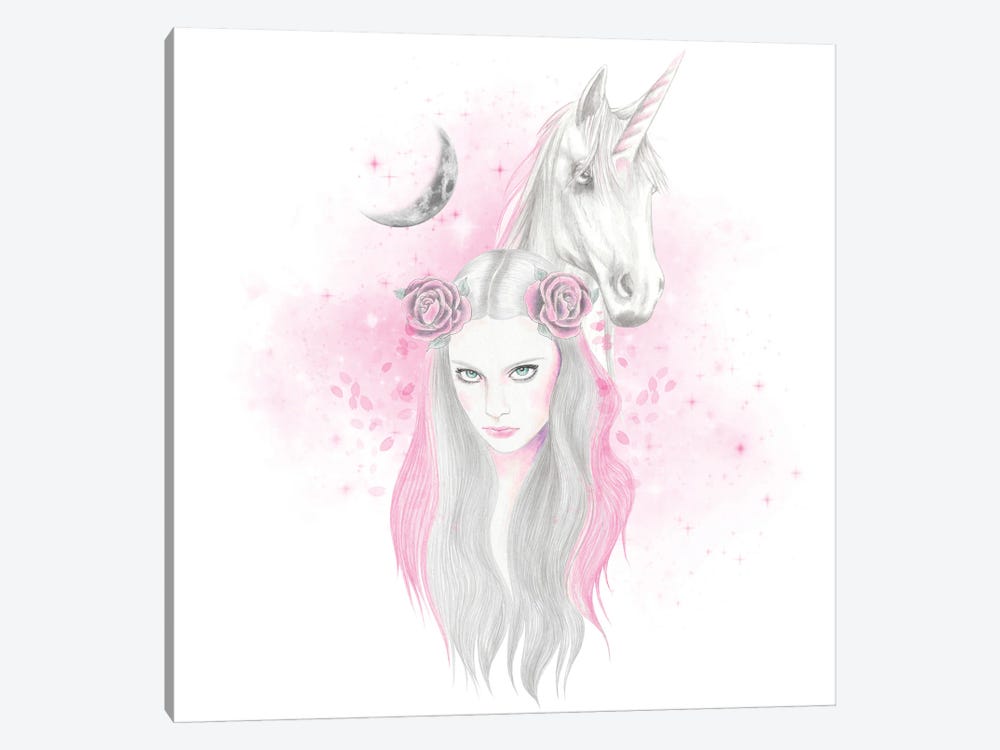 Unicorn by Andrea Hrnjak 1-piece Canvas Art Print