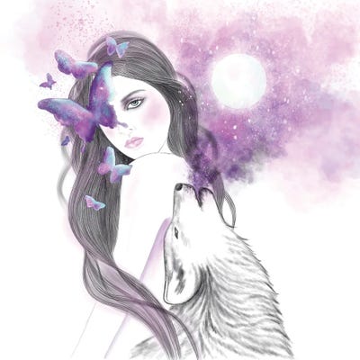 Glitter In The Dark by Andrea Hrnjak framed canvas print