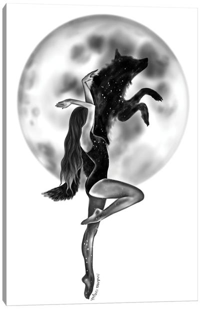 Shadow Moon Canvas Art Print - Andrea Hrnjak