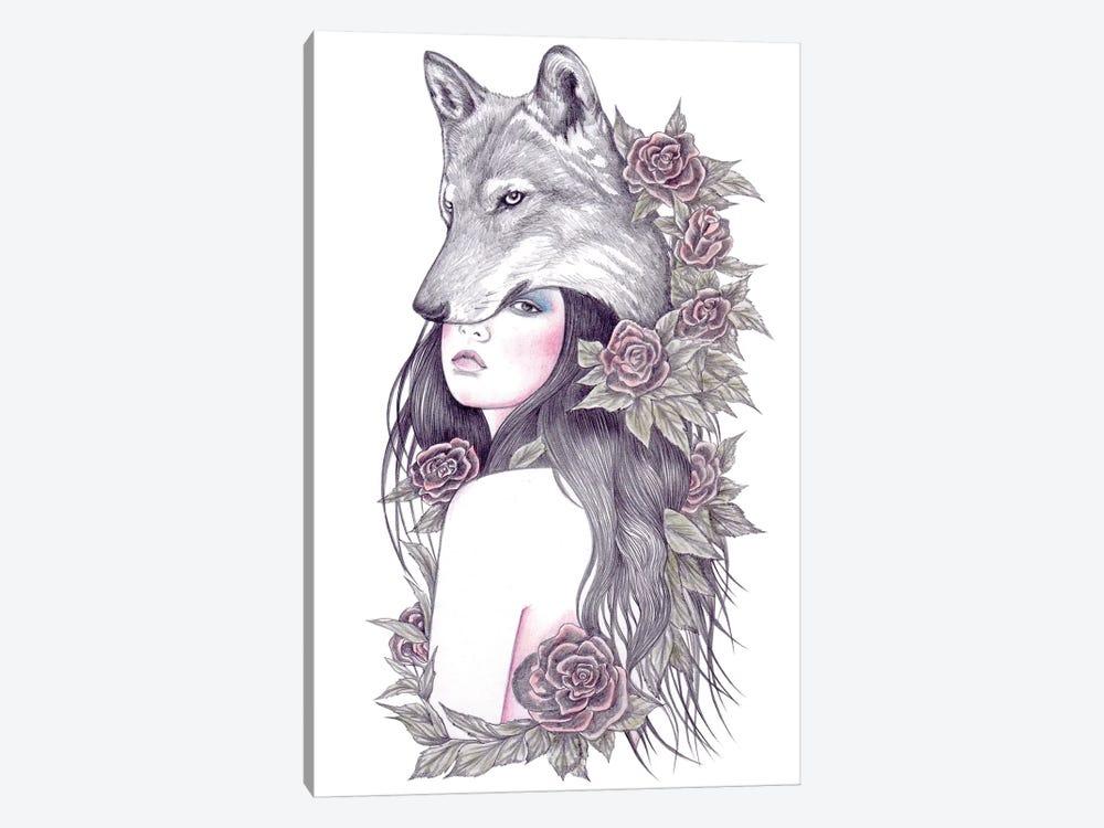Heart Of The Wolf by Andrea Hrnjak 1-piece Canvas Art Print
