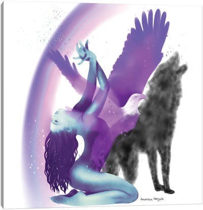 Purple Rainbow Canvas Art Print - Eagle Art