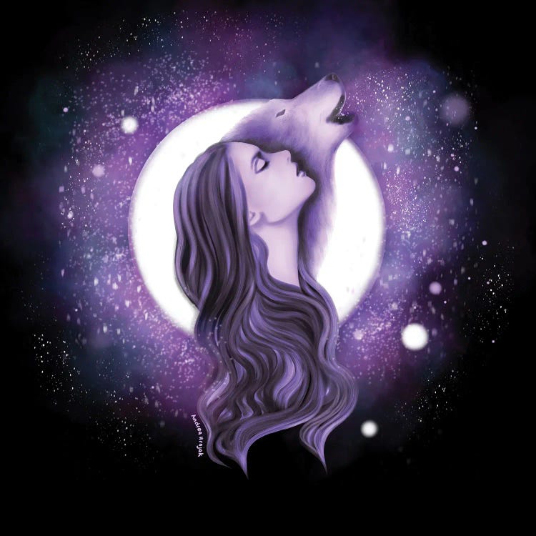 Full Moon Heart by Andrea Hrnjak wall art