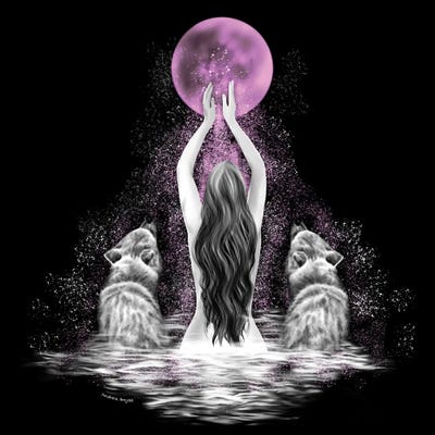 Moon River by Andrea Hrnjak framed canvas print