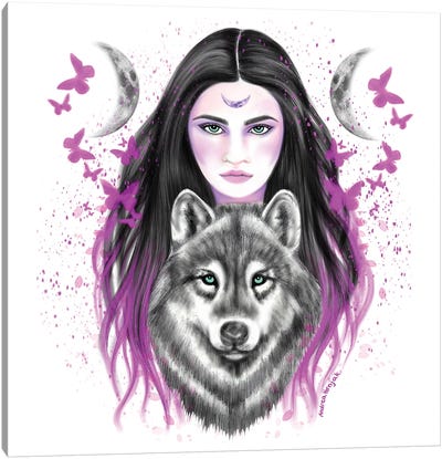 Wolf Soul Canvas Art Print - Andrea Hrnjak