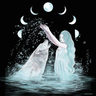 Mystic River by Andrea Hrnjak framed canvas print