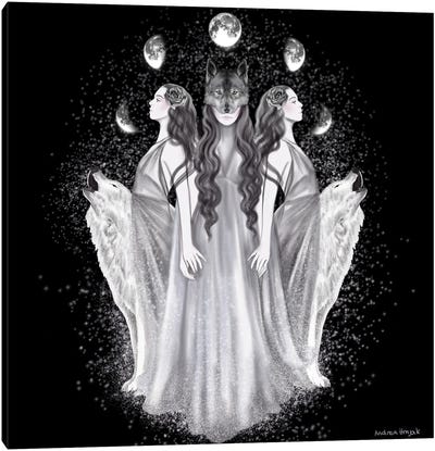 Moon Goddess Canvas Art Print - Andrea Hrnjak