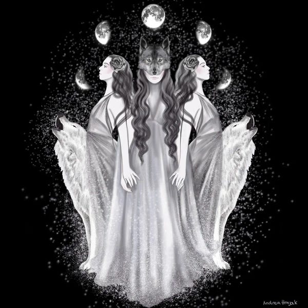 Astrology: Moon Goddess by Andrea Hrnjak