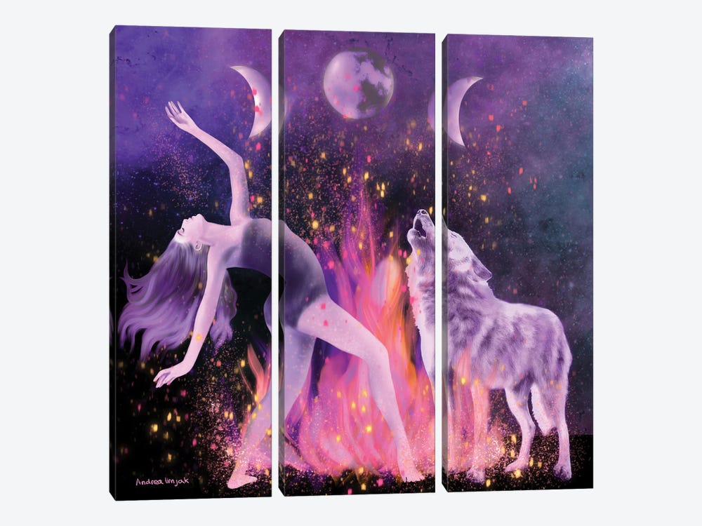 In Flames by Andrea Hrnjak 3-piece Canvas Art