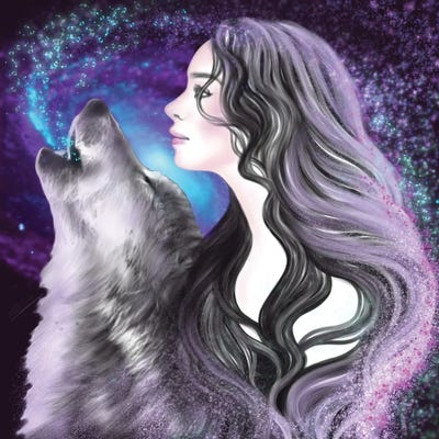 Keeper Of The Stars by Andrea Hrnjak framed wall art