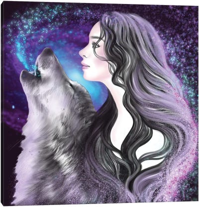Keeper Of The Stars Canvas Art Print - Witch Art
