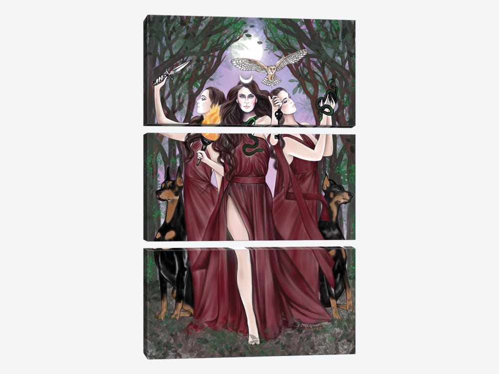 Mother Of Witches by Andrea Hrnjak 3-piece Canvas Wall Art