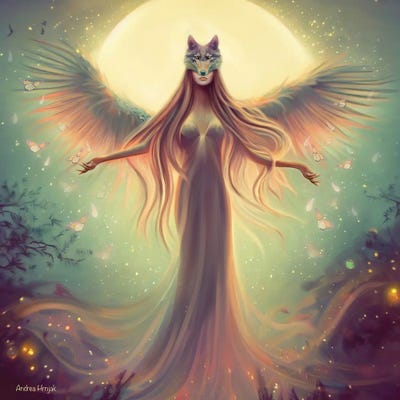 Firebird by Andrea Hrnjak framed canvas print