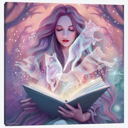 Book Of Magic Canvas Print #AHR242} by Andrea Hrnjak Canvas Print