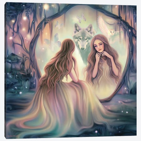 Spirits Of The Magic Forest Canvas Print #AHR247} by Andrea Hrnjak Canvas Artwork