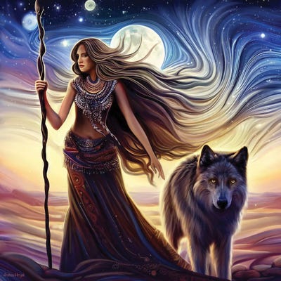 Desert Queen by Andrea Hrnjak framed canvas print