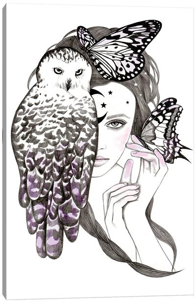 Night Owl Canvas Art Print - Andrea Hrnjak