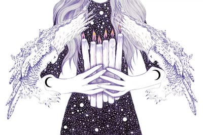 Nightwalker by Andrea Hrnjak framed canvas print