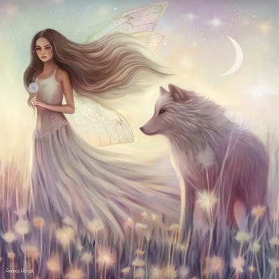 Fairy Magic by Andrea Hrnjak framed canvas print